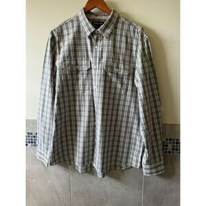 Michael Kors Green and Pink Plaid Men's Tailored Fit Cotton Sport Shirt SZ XL